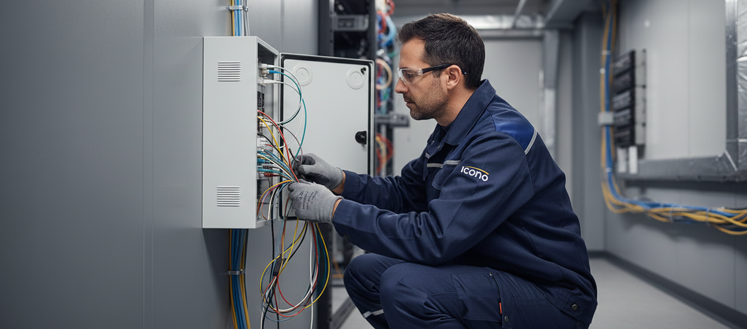 Técnico especializado trabajando en una instalación
